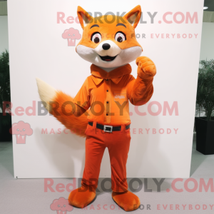 Orange Fox Maskottchen...