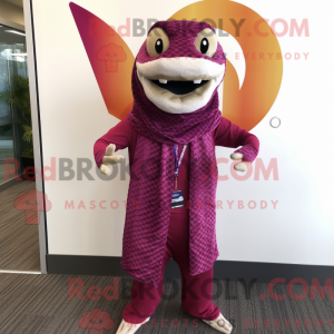 Magenta Snake maskot kostym...