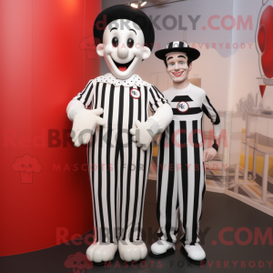 Cream Mime maskot kostume...