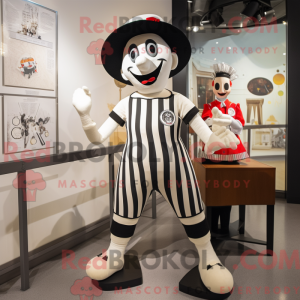 Cream Mime maskotdraktfigur...
