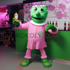 Pink Green Beer maskot...