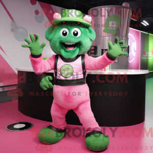 Postava maskota Pink Green...