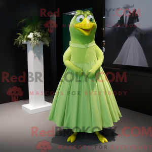 Green Canary mascot costume...