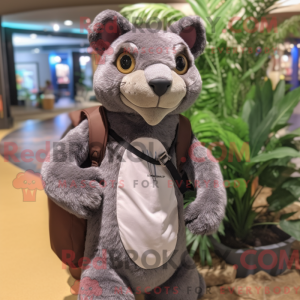 Gray Jaguarundi mascot...