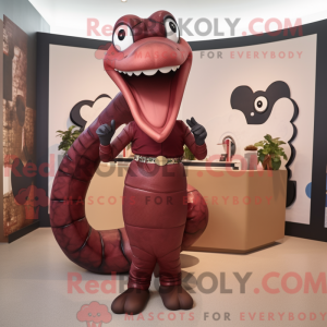 Maroon Titanoboa maskot...