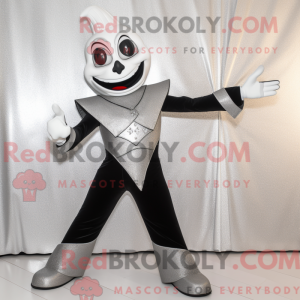 Sølv Acrobat maskot drakt...