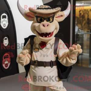 Máscara do diabo bege com...