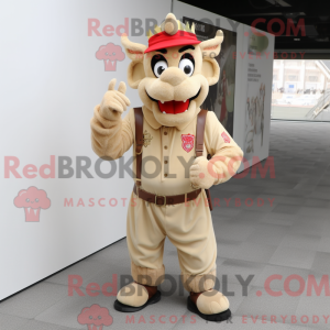 Mascotte de Diable beige...