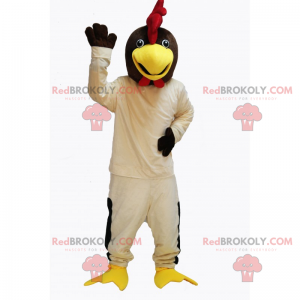 Beige hen mascot - Redbrokoly.com