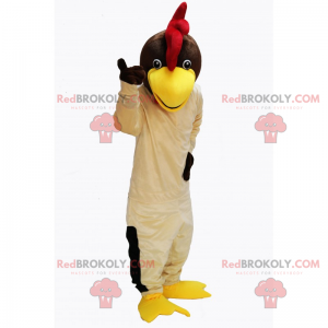 Mascota de gallina beige - Redbrokoly.com
