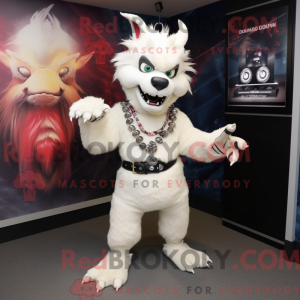 White Chupacabra mascot...