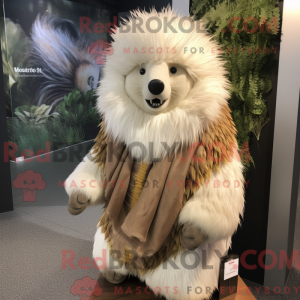 Krémová postava maskota...