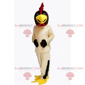 Mascotte de poule beige - Redbrokoly.com