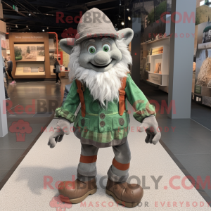 Grå Leprechaun maskot...
