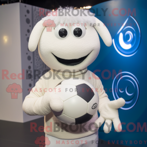 White Handball Ball mascot...