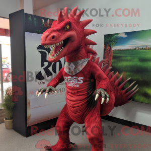 Red Spinosaurus mascot...