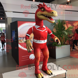 Red Spinosaurus mascot...