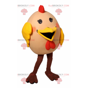 Mascotte de poule ronde - Redbrokoly.com