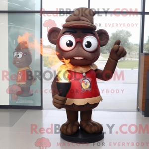 Brown Fire Eater mascot...