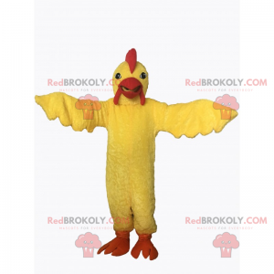 Gul kycklingmaskot - Redbrokoly.com