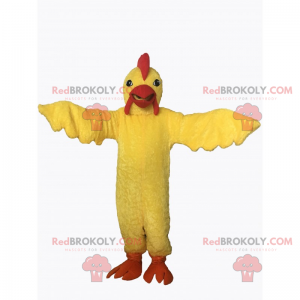 Mascotte de poulet jaune - Redbrokoly.com