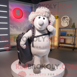 Gray Sheep mascot costume...