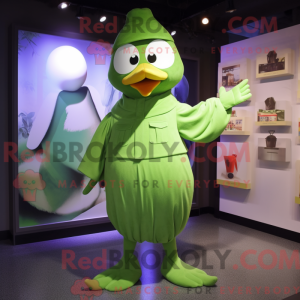 Olive Dove maskot kostume...