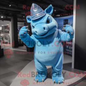 Blå Rhinoceros maskot...