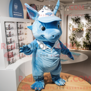 Blå Rhinoceros maskot...