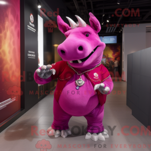 Maskotka Magenta Rhinoceros...