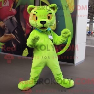 Postava maskota Lime Green...