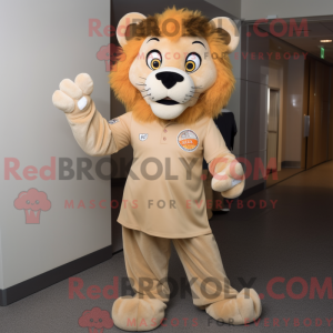 Tan Lion-maskotdraktfigur...