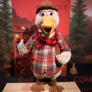Red Turkey mascot costume...