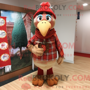 Rød Tyrkiet maskot kostume...