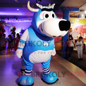 Blue Cow maskot kostume...