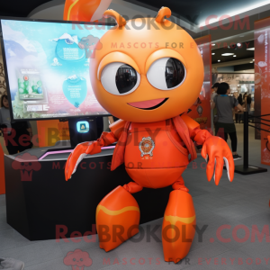 Orange Krabbe maskot...