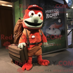 Red Salmon-mascottekostuum...