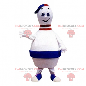 Mascotte bowling tricolore blu, bianco, rosso - Redbrokoly.com