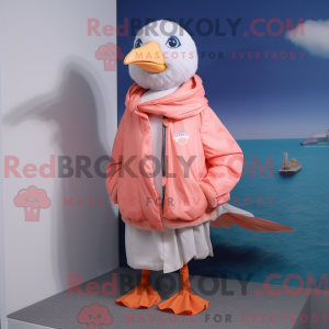 Peach Gull mascottekostuum...