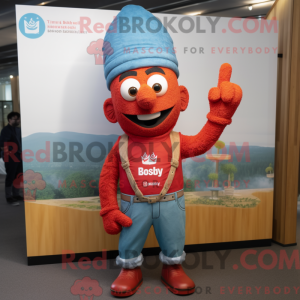 Red Biryani mascot costume...