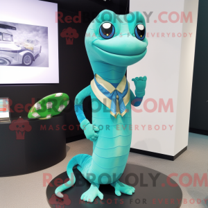 Cyan Snake Maskottchen...