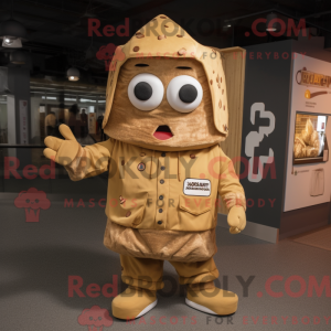 Brun Nachos maskot kostume...