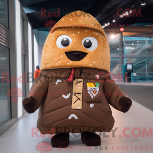 Brun Nachos maskot kostume...