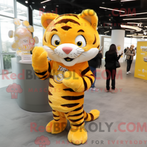 Yellow Tiger mascot costume...