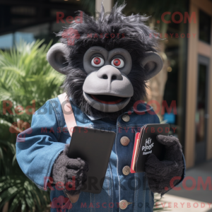 Black Baboon mascot costume...