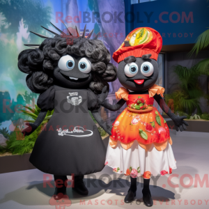Sort Ceviche maskot kostume...