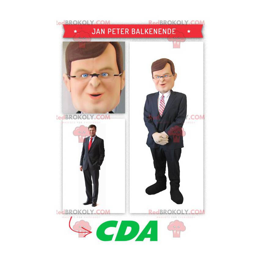 Hollandsk politiker Jan Peter Balkenende maskot - Redbrokoly.com