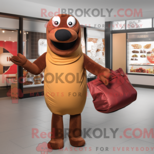 Brown Hot Dogs mascot...