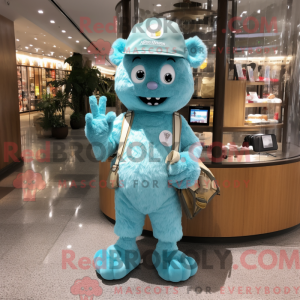 Maskottchenkostüm Turquoise...