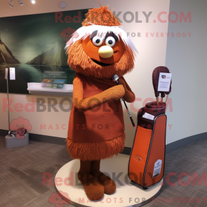 Rust Golf Bag mascot...